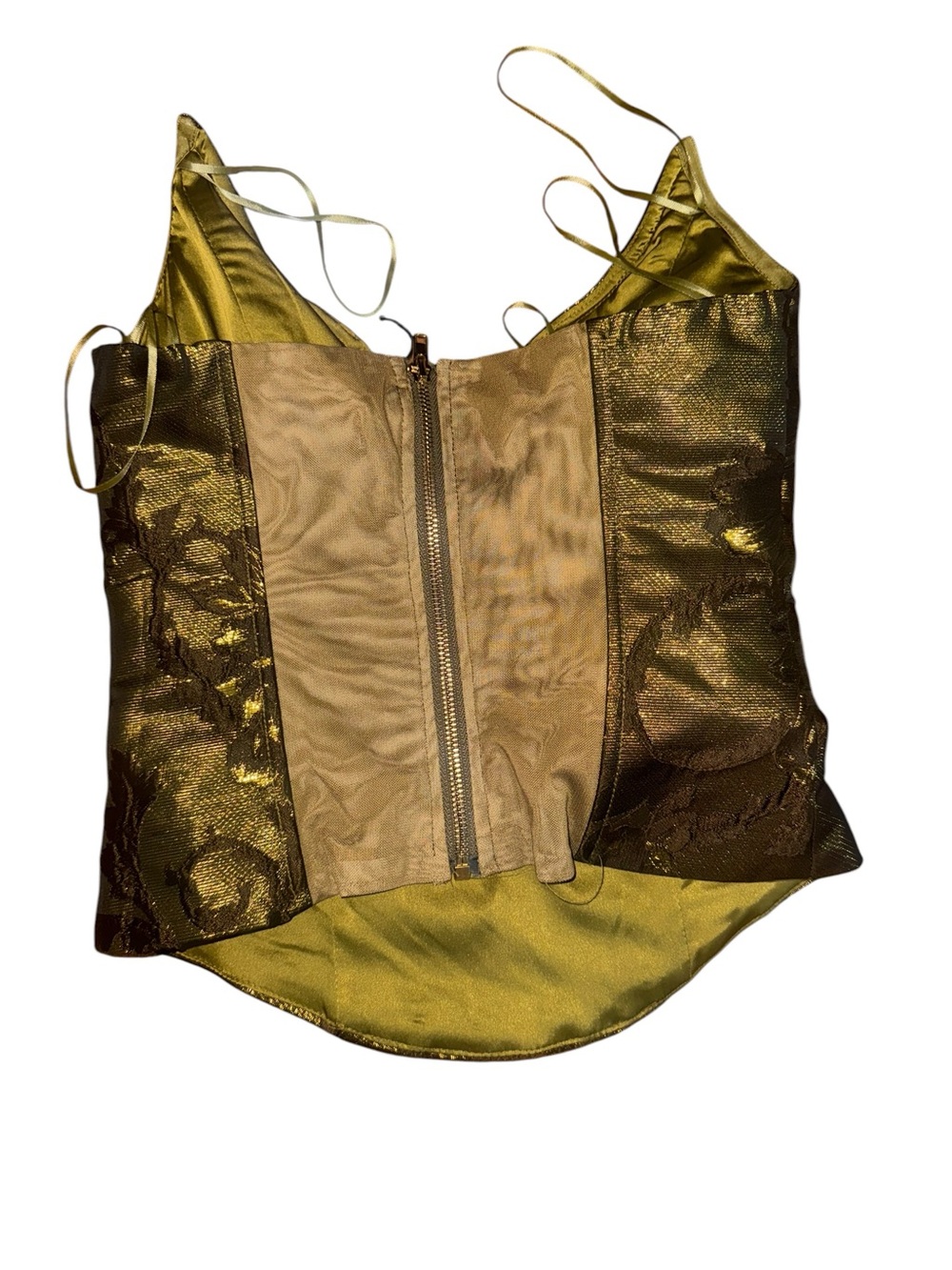 AKIRA Metallic Bronze Corset Top - Picture 7 of 8